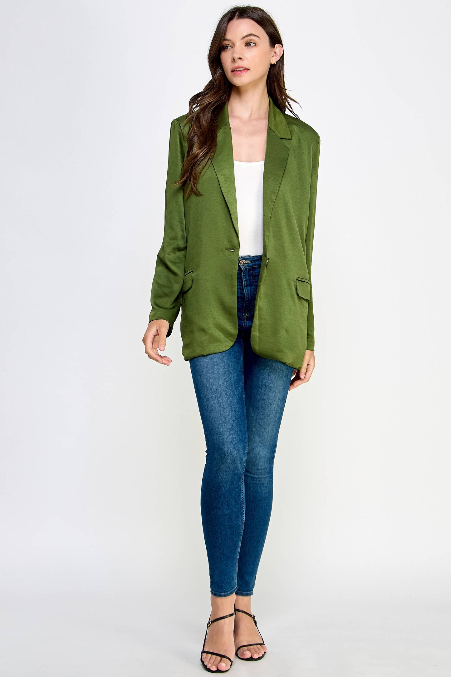 Oversized Olive Green Blazer