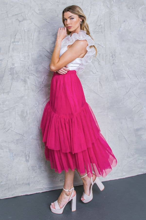 Fuchsia Tulle Skirt