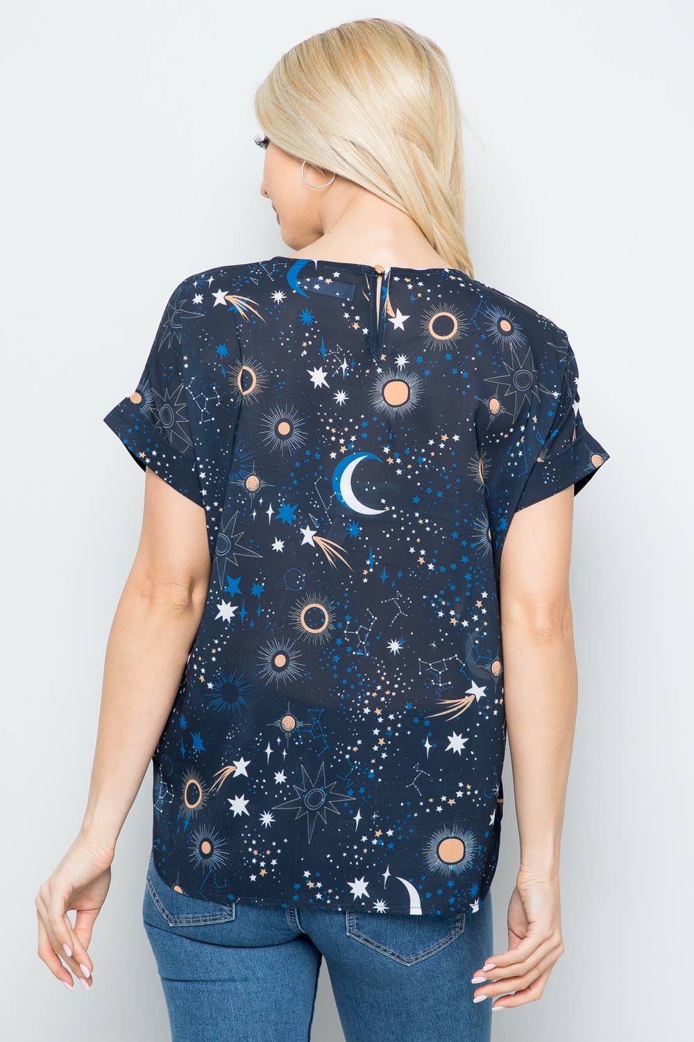 Galaxy Print SS Top