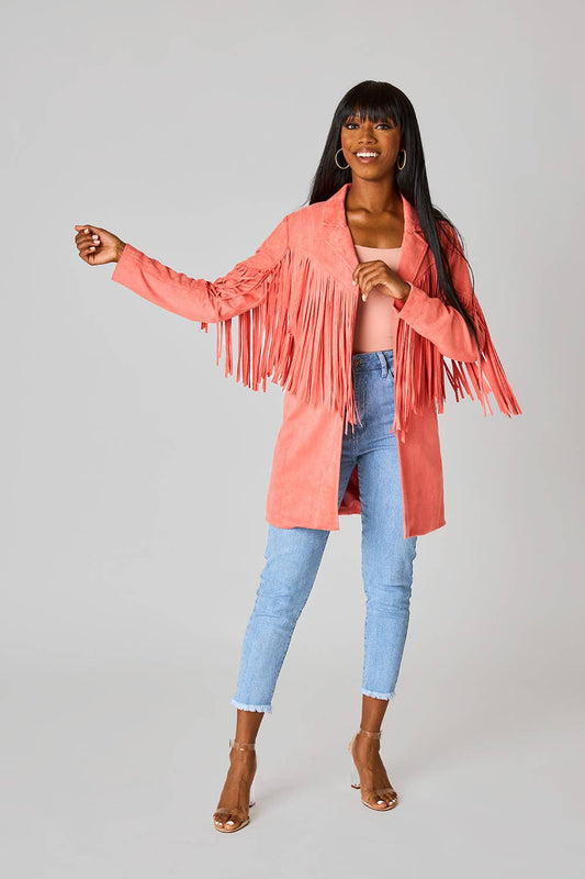 Dutton Coral Fringe Jacket