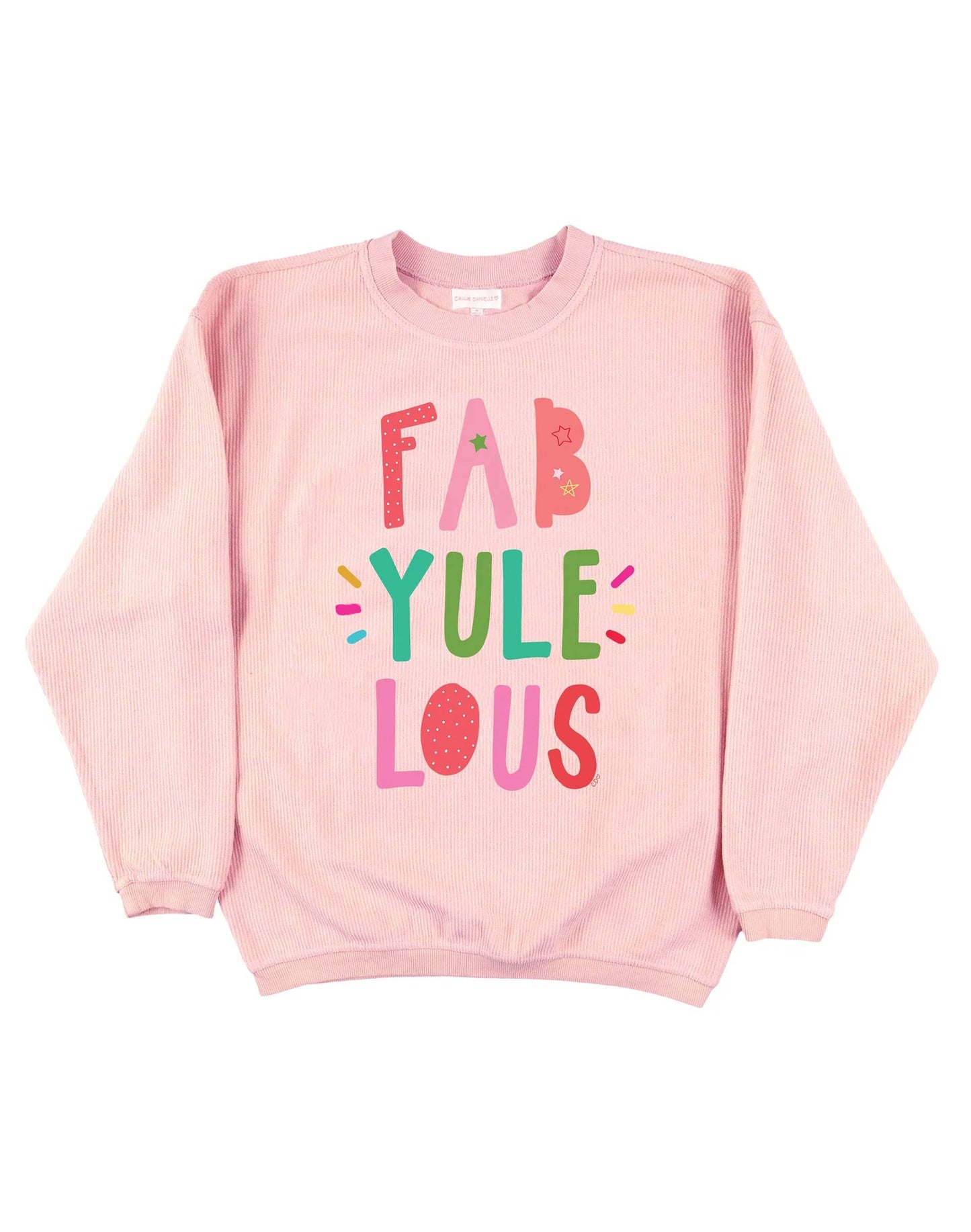 Fab-YULE-Lous - Callie Corded Sweatshirt - Blush