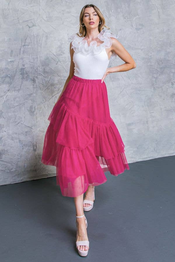 Fuchsia Tulle Skirt