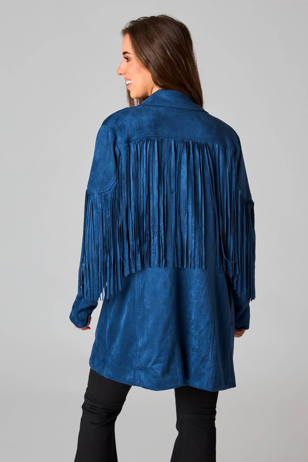 Dutton Navy Fringe Jacket