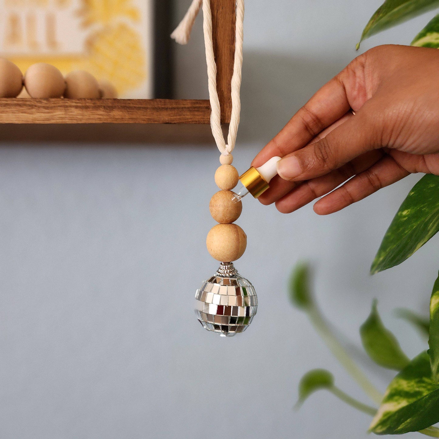 Disco Ball Car Charm & Oil Diffuser, Retro Car Accessories