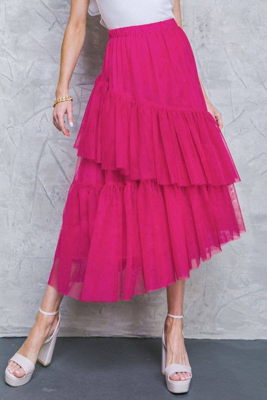 Fuchsia Tulle Skirt