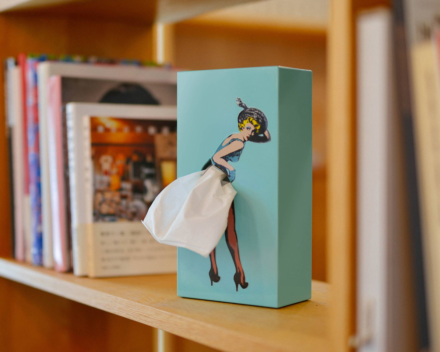 Flying Skirt Tissue Box: Green