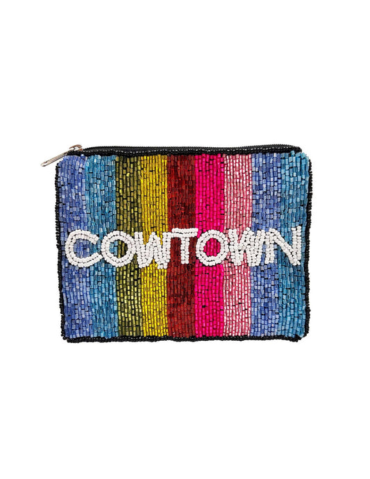 Cowtown Rainbow Beaded Coin Pouch