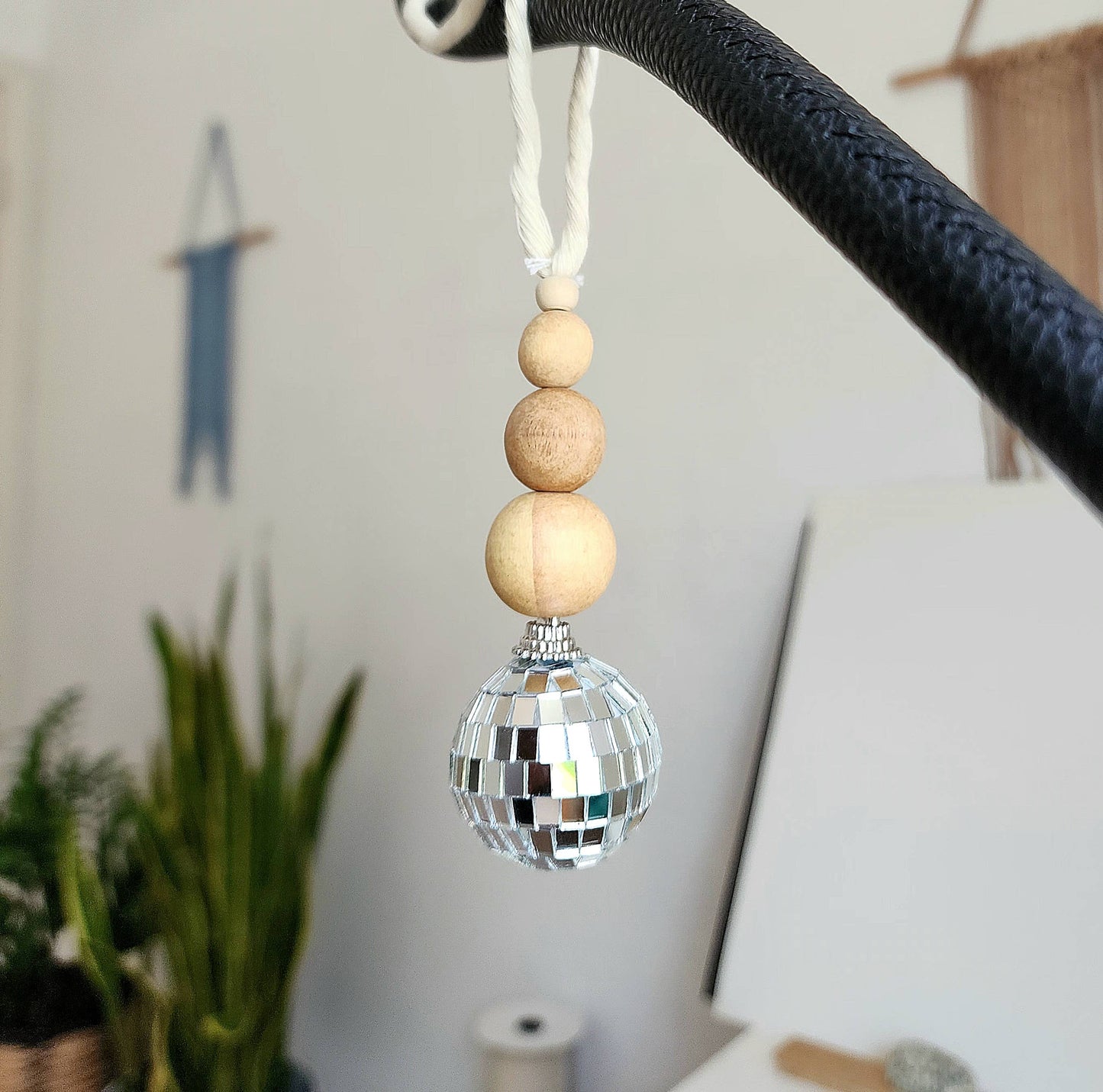 Disco Ball Car Charm & Oil Diffuser, Retro Car Accessories