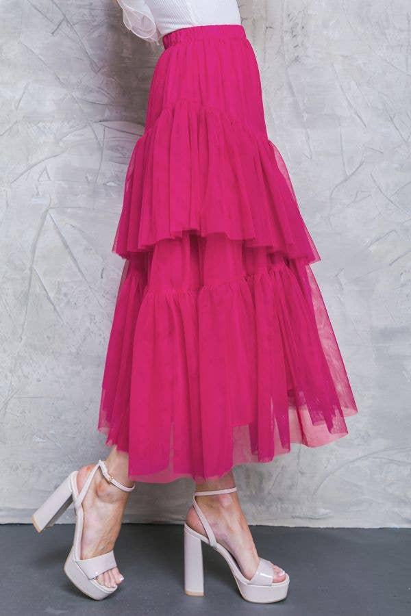 Fuchsia Tulle Skirt