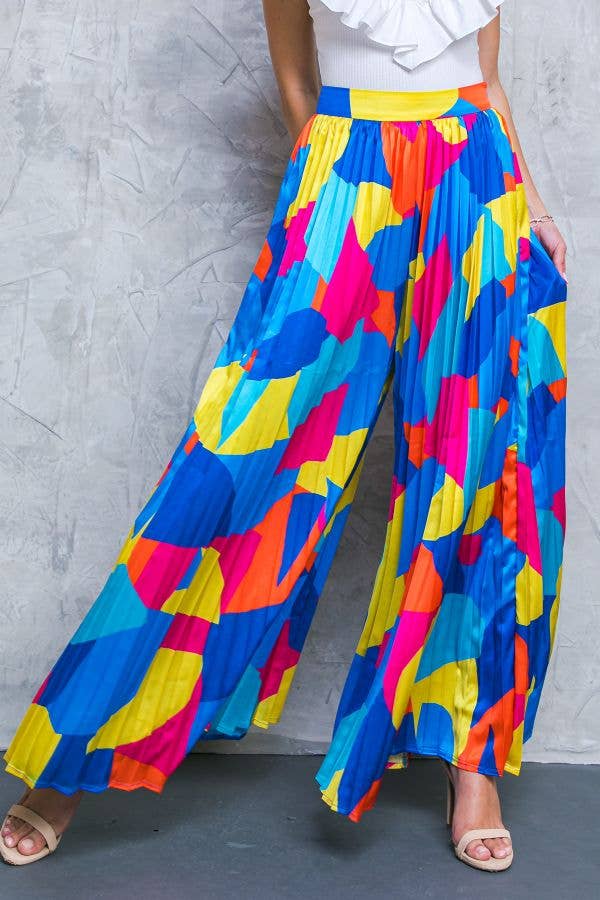 Blue/Fuchsia Woven Pant