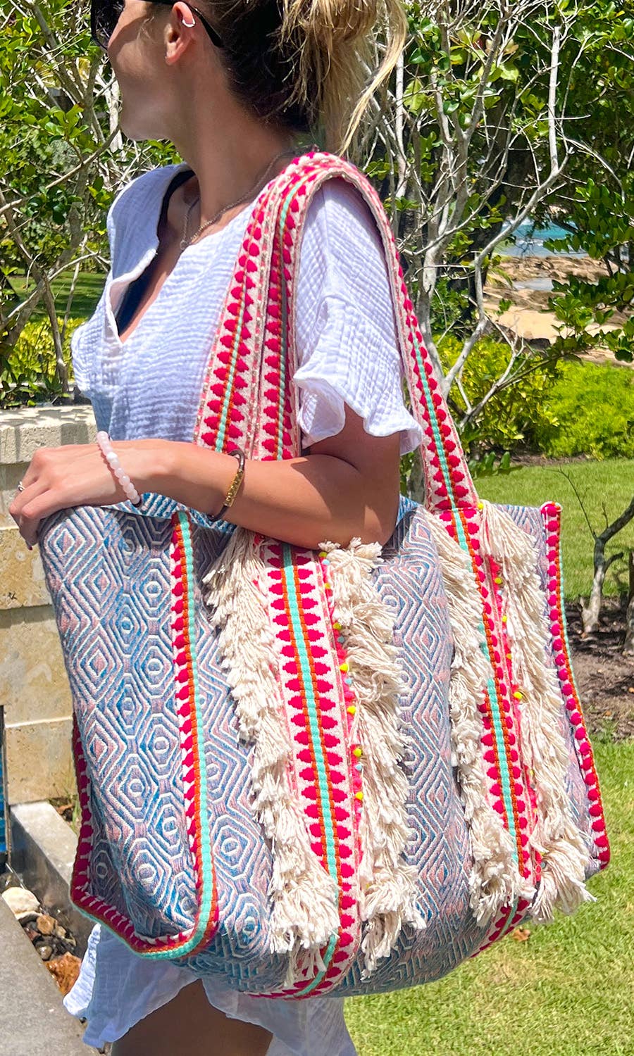 Boho Woven Barbados Bag