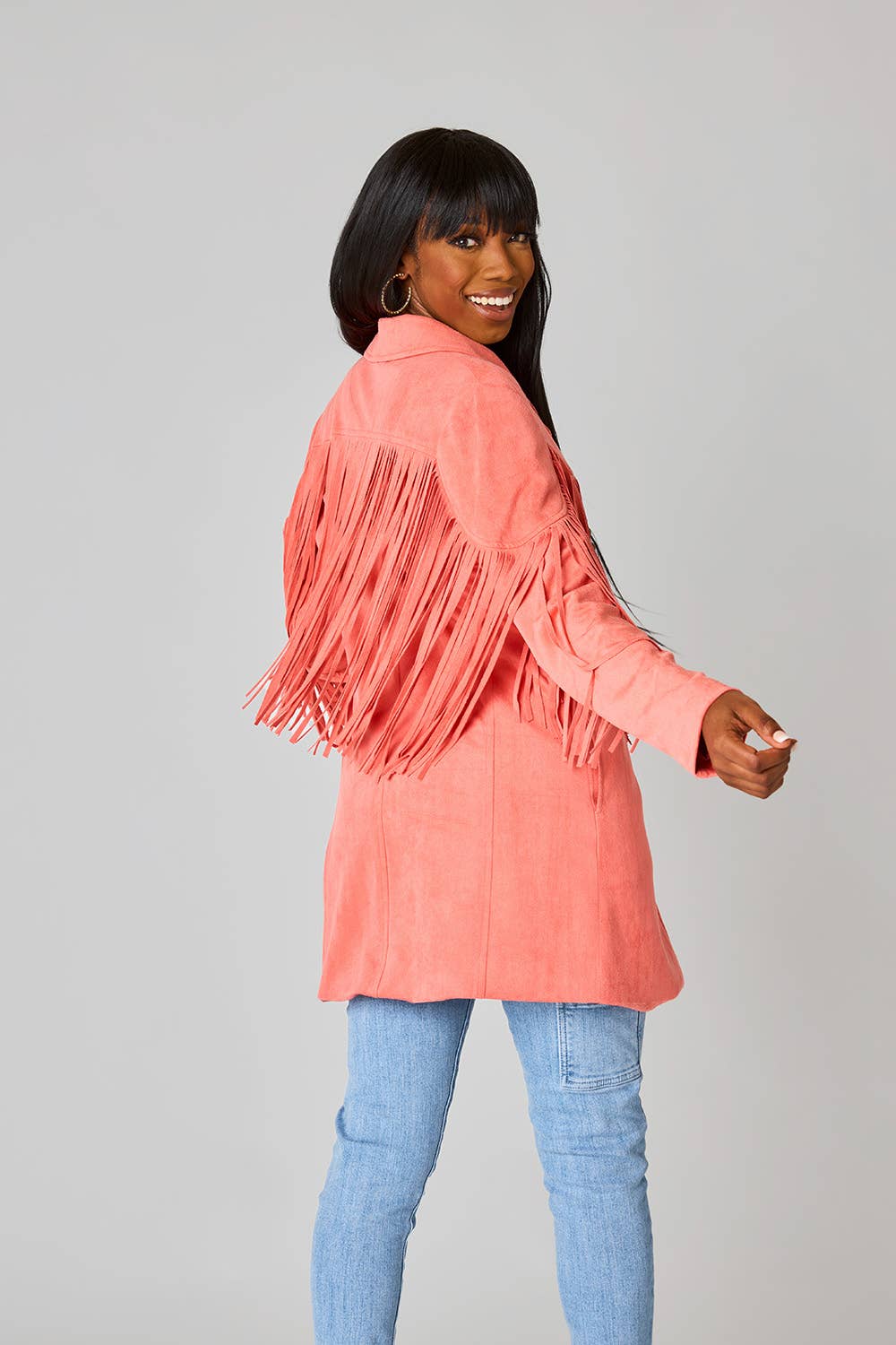 Dutton Coral Fringe Jacket