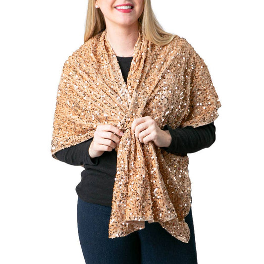 Krystal Sequin Keyhole Wrap- Gold