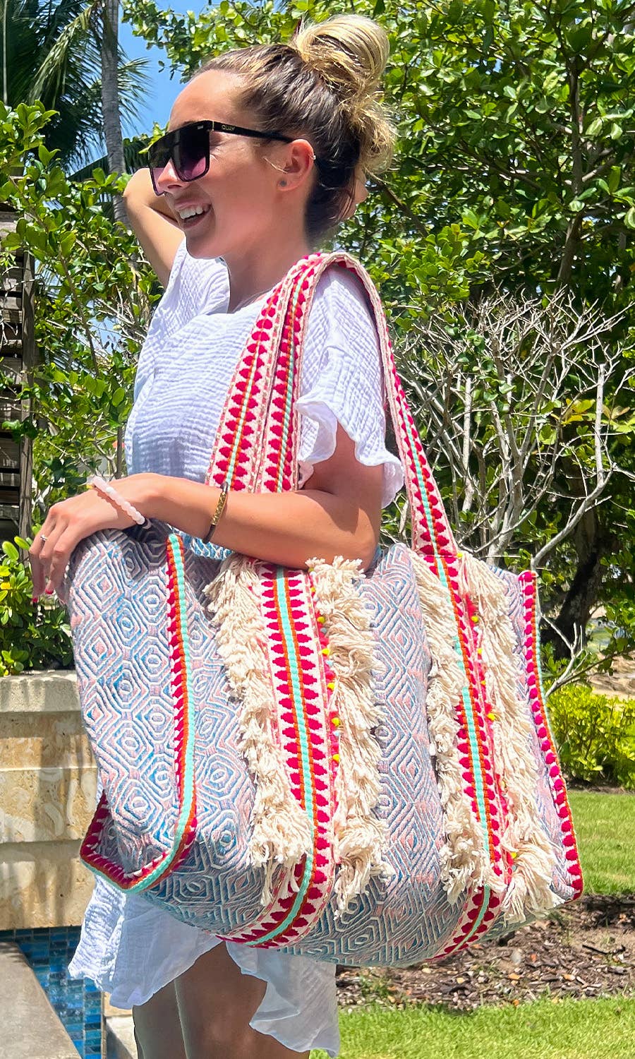 Boho Woven Barbados Bag