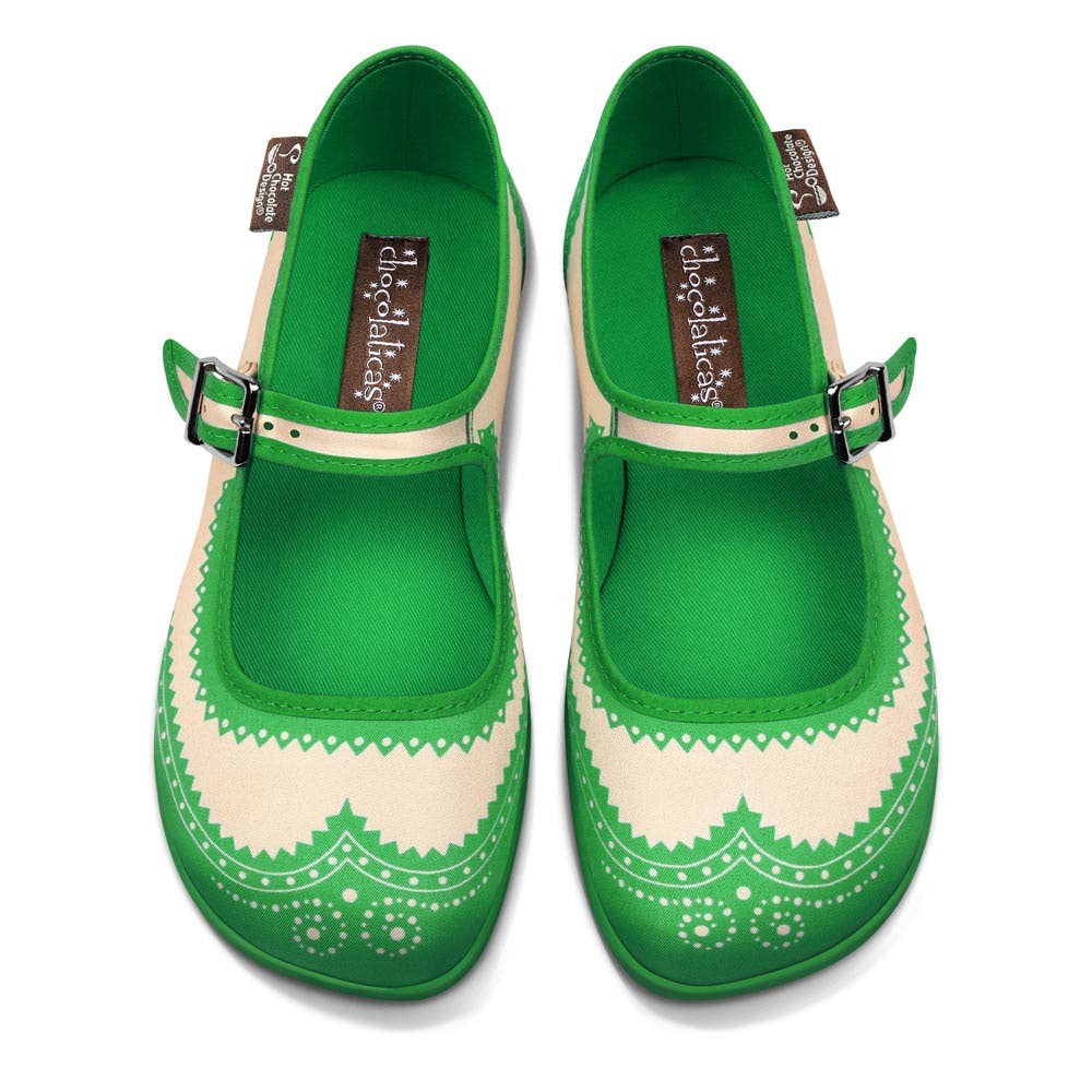 Chocolaticas® Havana Green Women's Mary Jane Flat