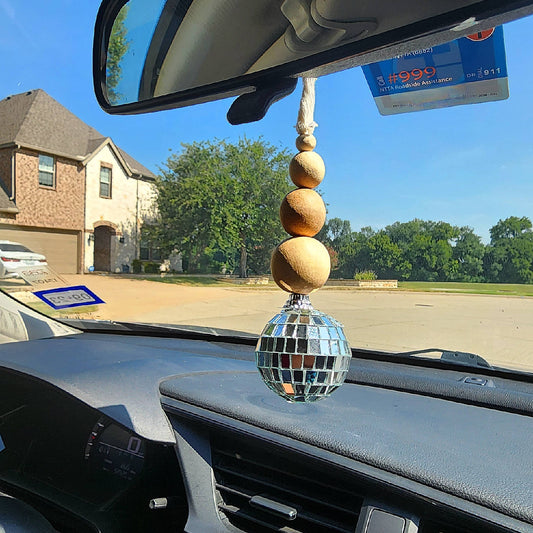 Disco Ball Car Charm & Oil Diffuser, Retro Car Accessories